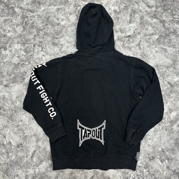 Tapout Fight Co Demon Y2K MMA Hoodie Mens Size S Black White READ - Picture 2 of 9